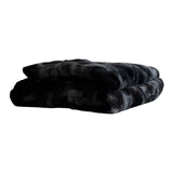 Linde Black Faux Fur Bedspread In Giftbox 220x240