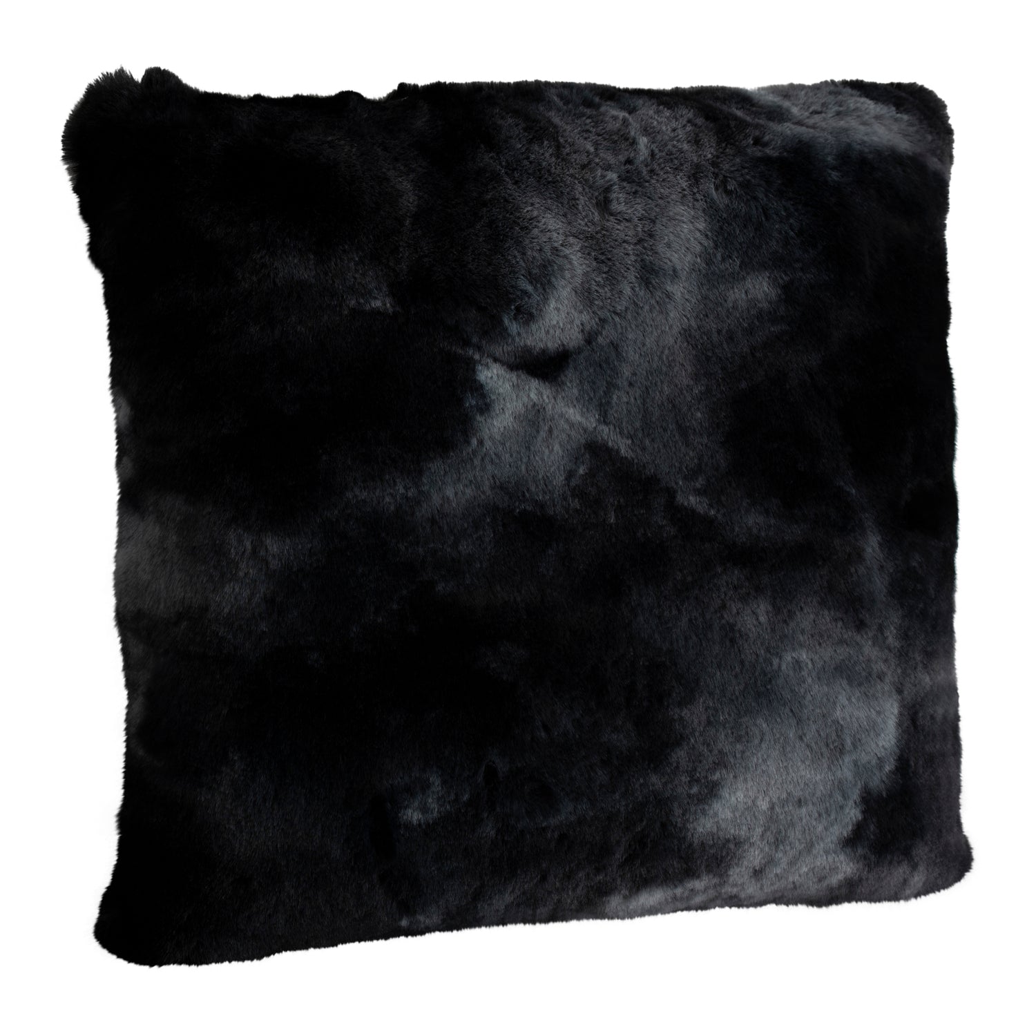 Linde Black Faux Fur Cushion Square S