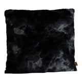 Linde Black Faux Fur Cushion Square L