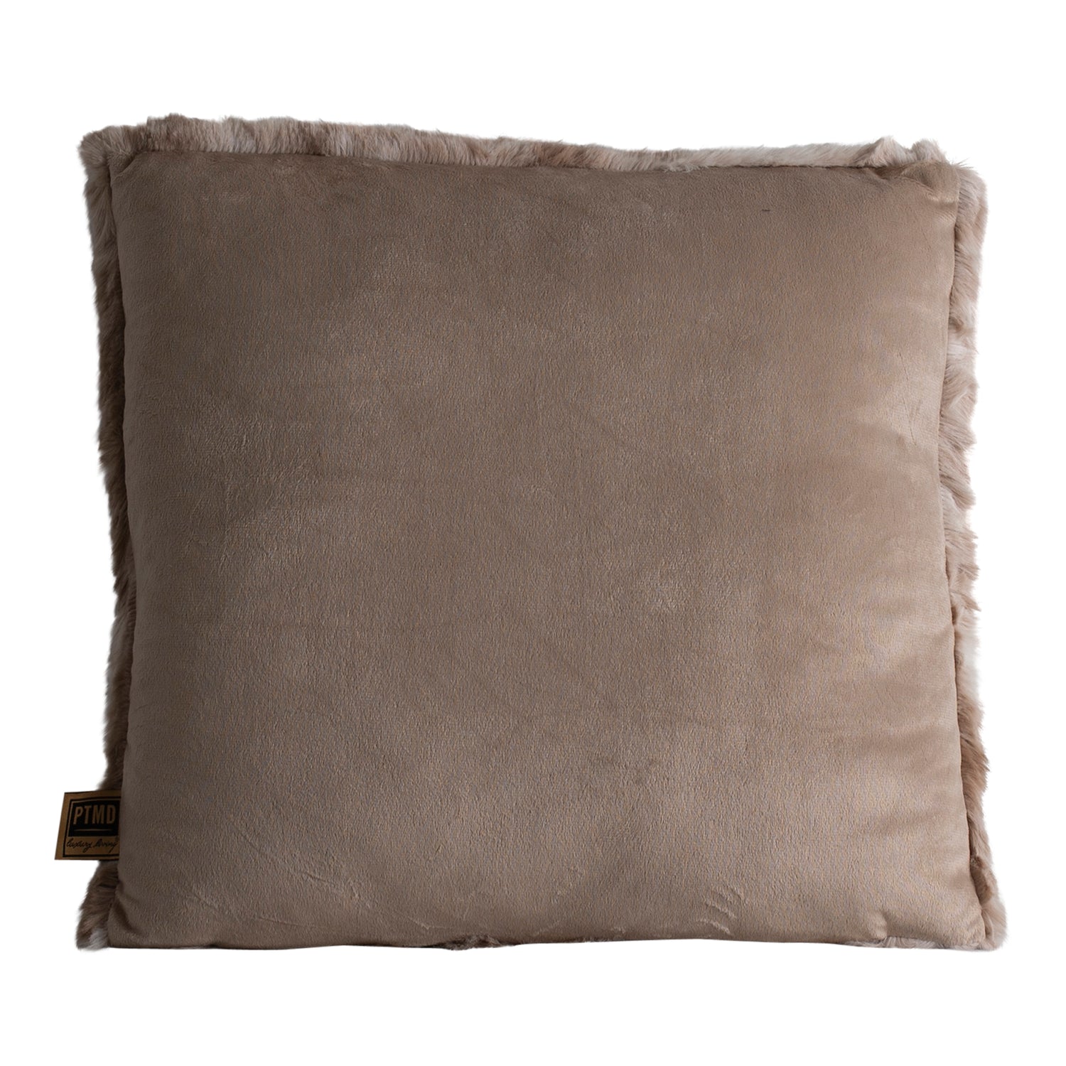 Linde Beige Faux Fur Cushion Square S