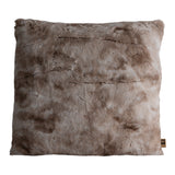 Linde Beige Faux Fur Cushion Square L
