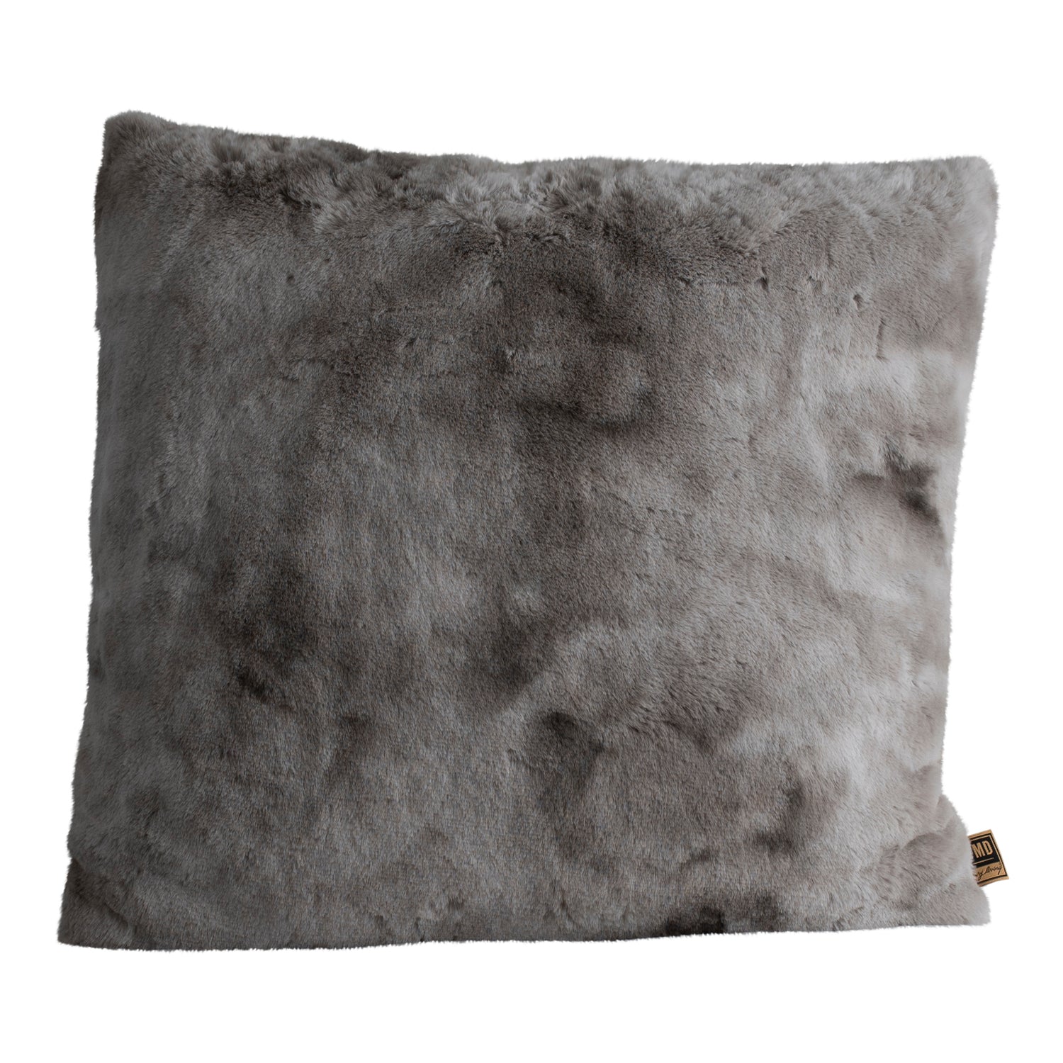 Linde Grey Faux Fur Cushion Square L