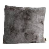 Linde Grey Faux Fur Cushion Square L