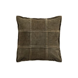 Cobie Green Suede Leather Cushion Square S