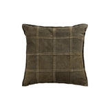 Cobie Green Suede Leather Cushion Square L