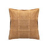 Cobie Camel Suede Leather Cushion Square S