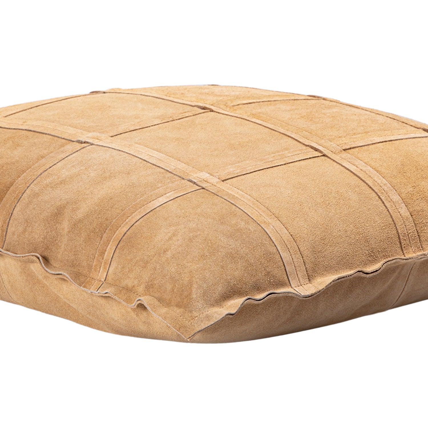 Cobie Camel Suede Leather Cushion Square L