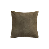 Suky Green Suede Leather Cushion Square L