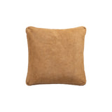 Suky Camel Suede Leather Cushion Square S