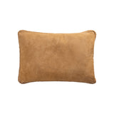 Suky Camel Suede Leather Cushion Rectangle