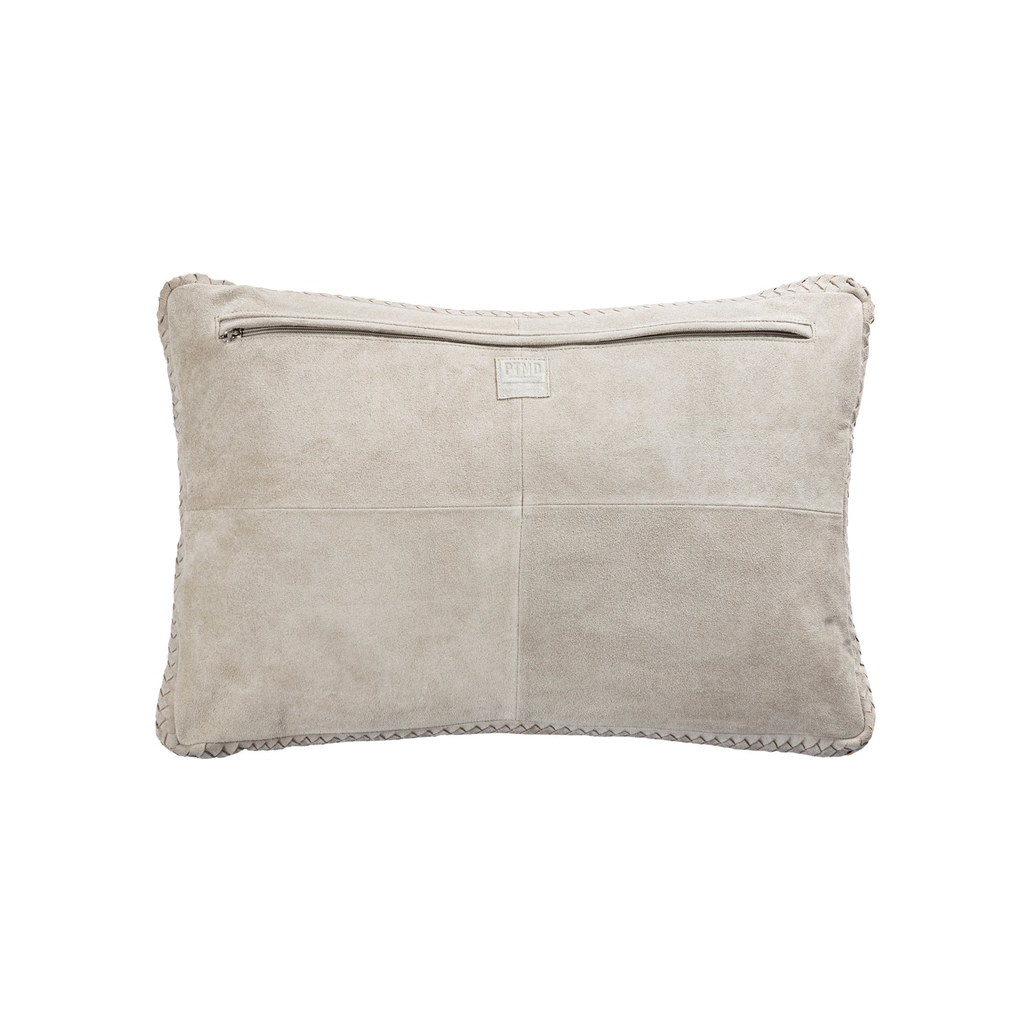 Suky Taupe Suede Leather Cushion Rectangle