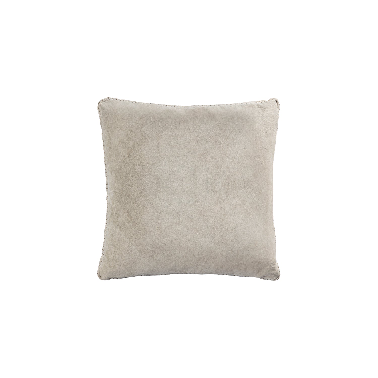 Suky Taupe Suede Leather Cushion Square L