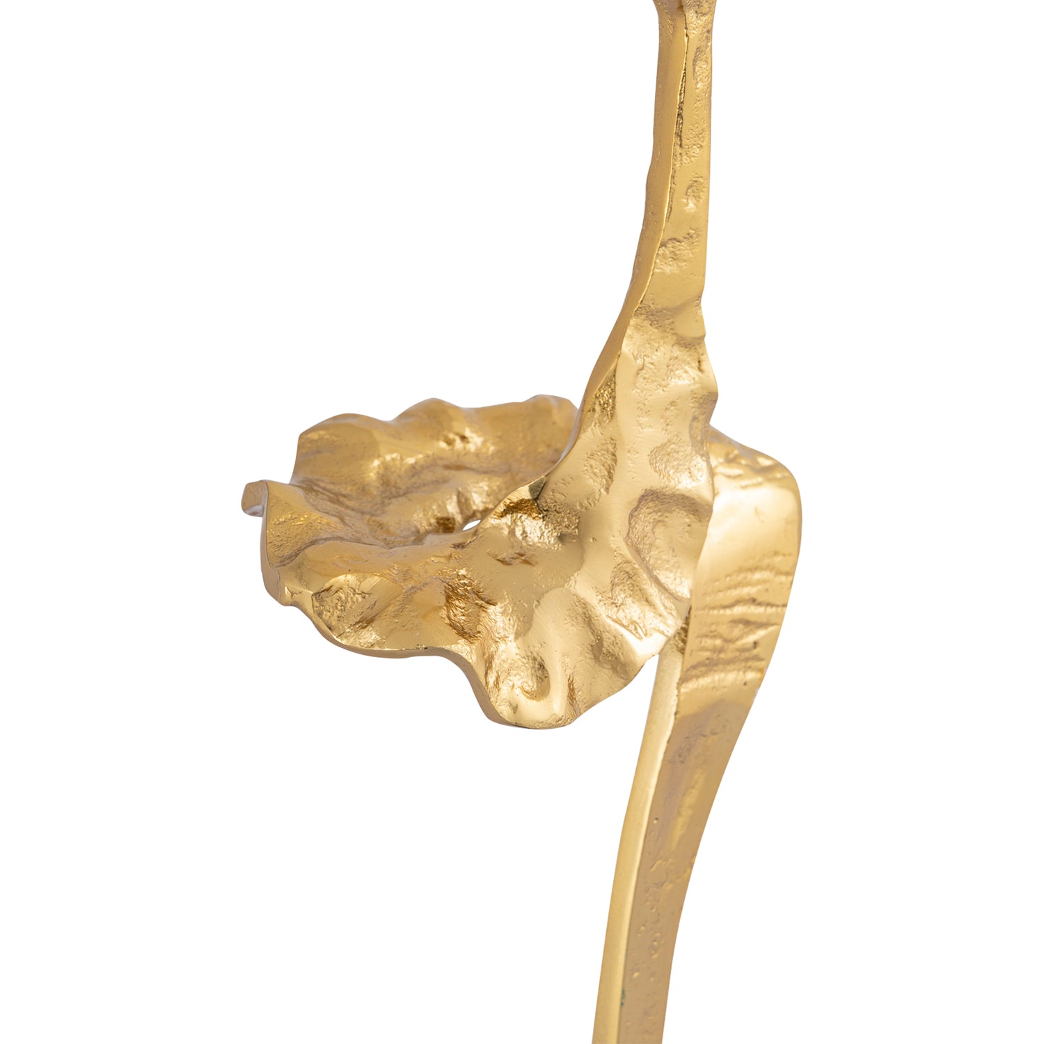 Yobie Gold Casted Alu Swan Statue Black Base S