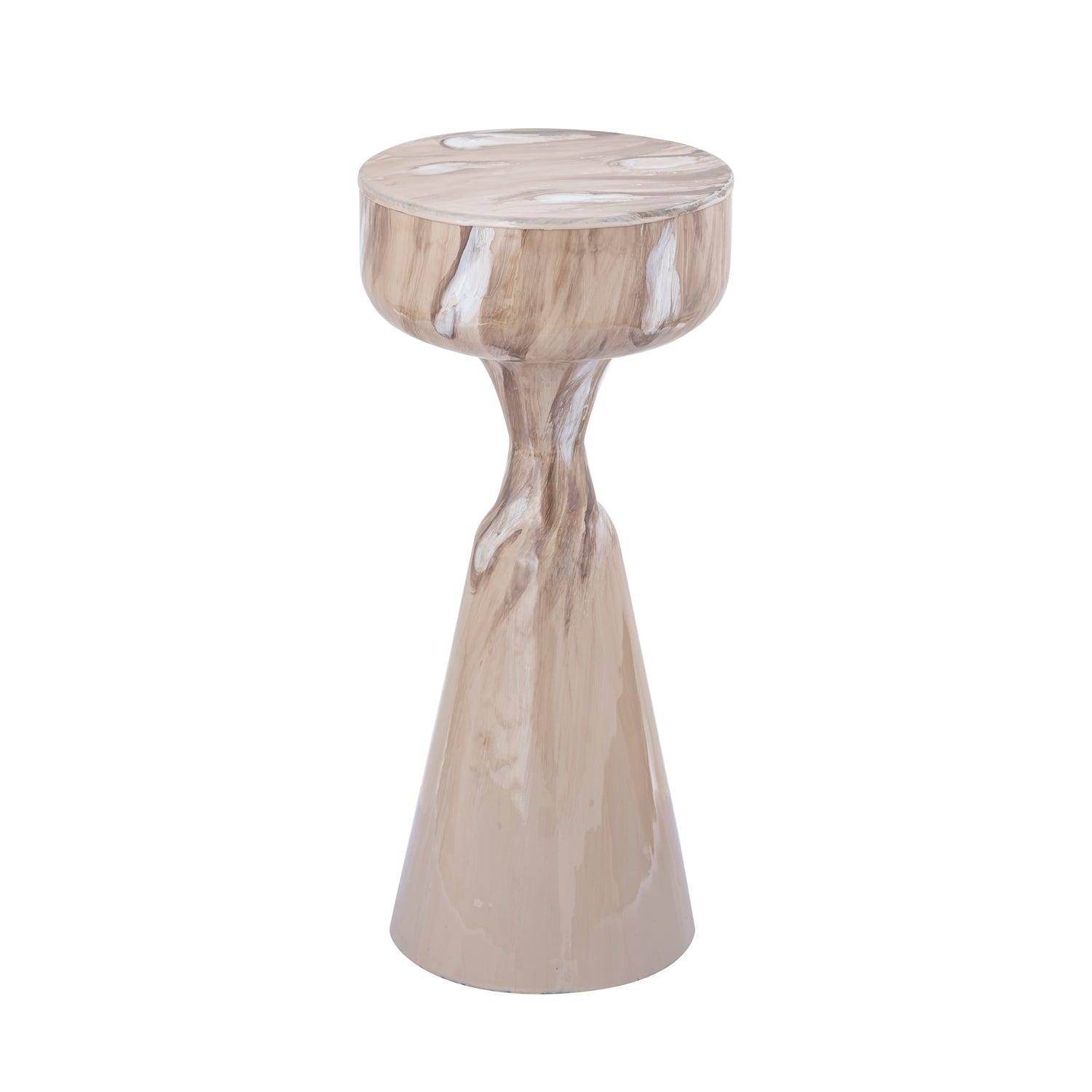 Maran Cream Shiny Iron Sidetable Round S
