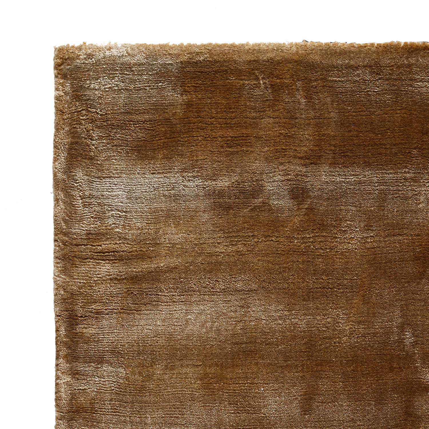 Flavia Brown Viscose Handwoven Carpet XL