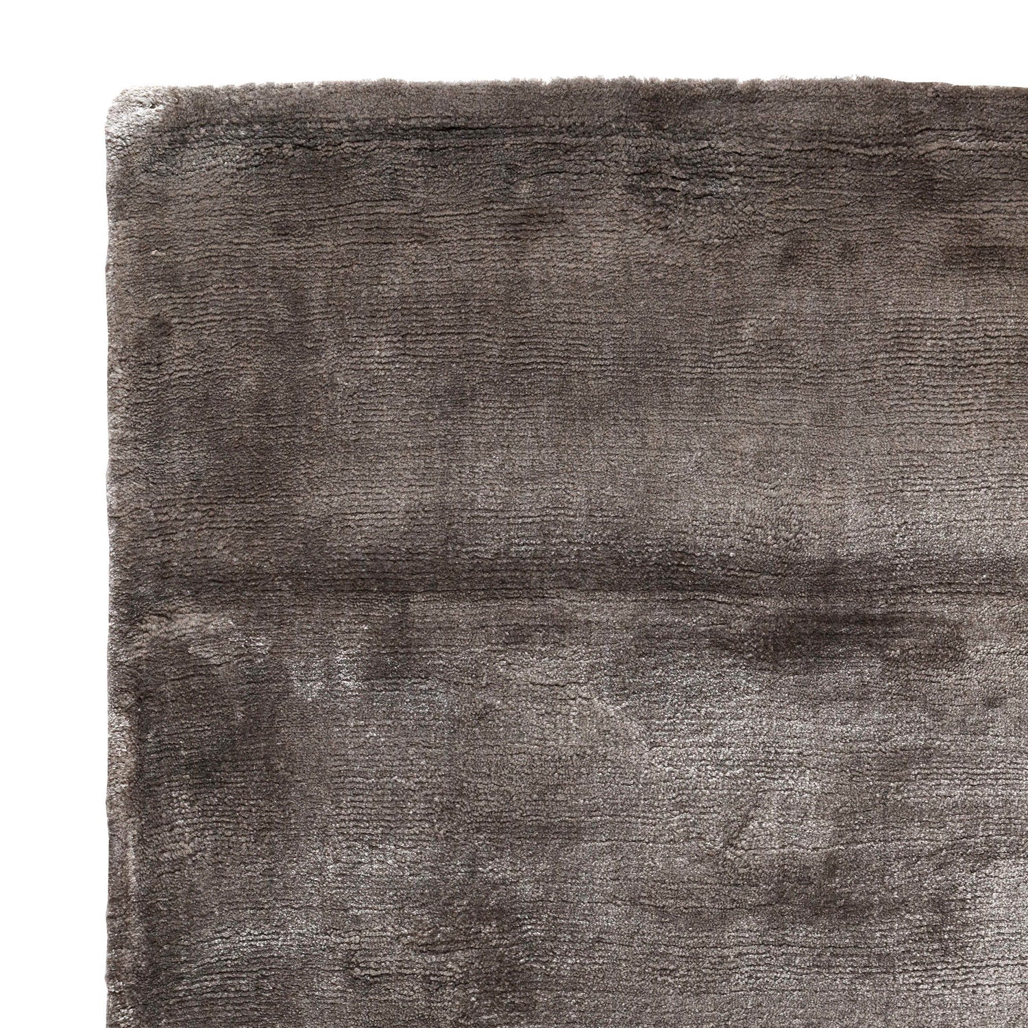 Flavia Grey Viscose Handwoven Carpet XL