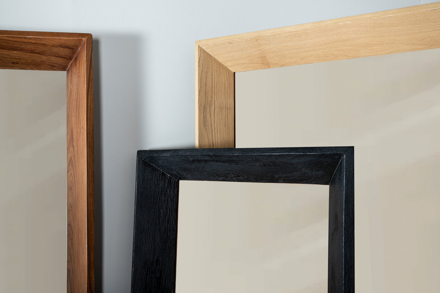Chevar Natural Oak Wood Mirror Rectangle L