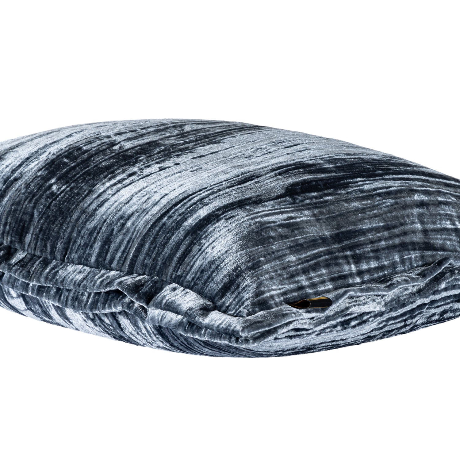 Senny Blue Velvet Cushion Ruffle Rim Rectangle