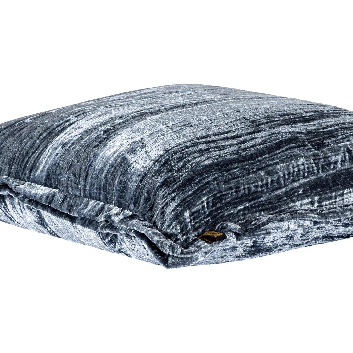 Senny Blue Velvet Cushion Ruffle Rim Square L