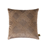 Cerine Brown Velvet Cushion Embroidery Square S