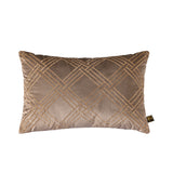 Cerine Brown Velvet Cushion Embroidery Rectangle