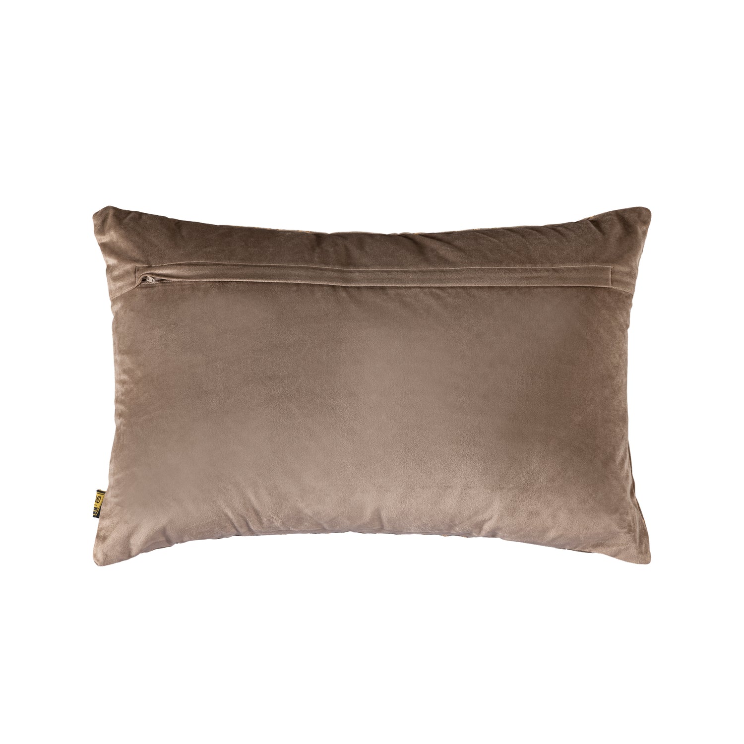 Cerine Brown Velvet Cushion Embroidery Rectangle