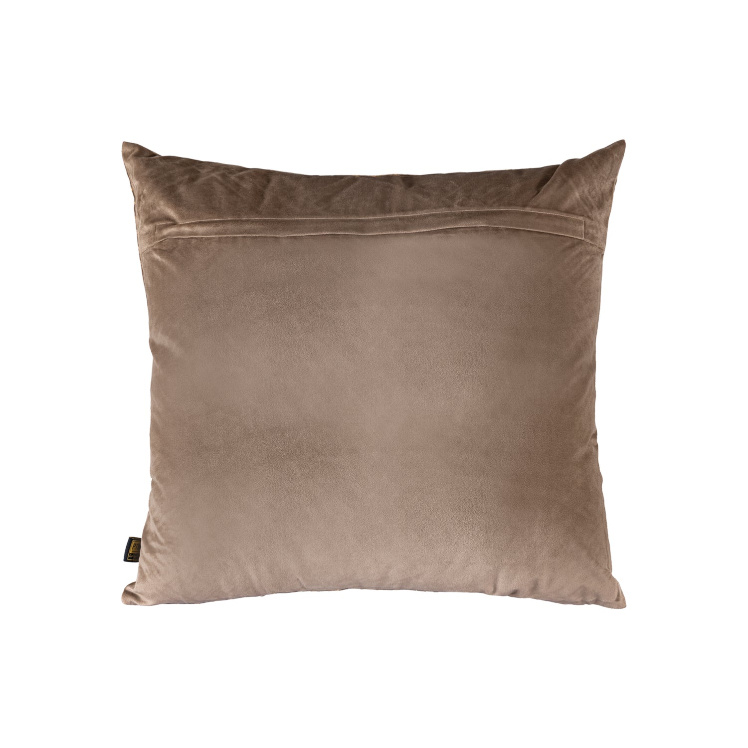 Cerine Brown Velvet Cushion Embroidery Square L