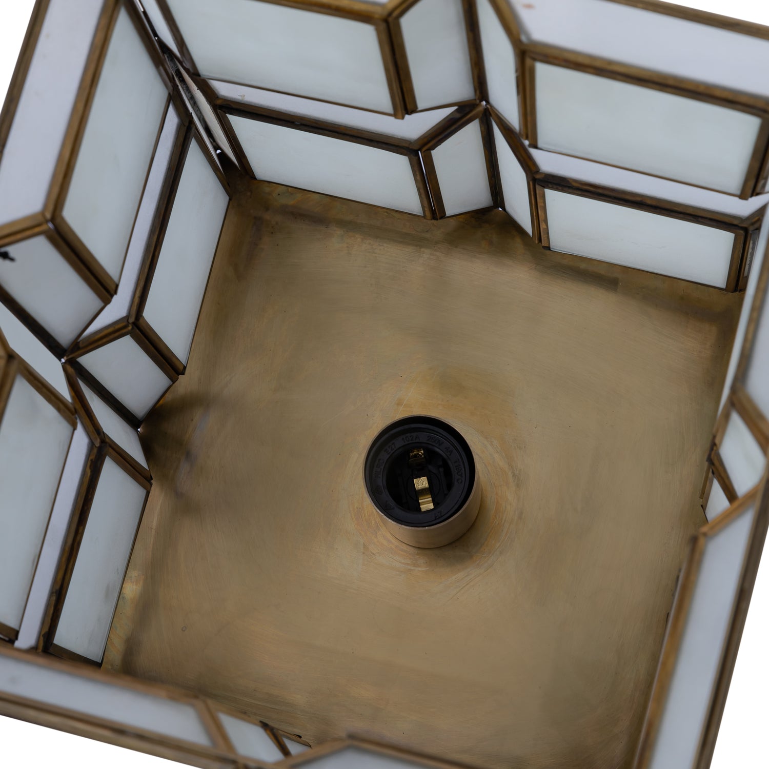 Layra White Milk Glass Table Lamp Antique Low