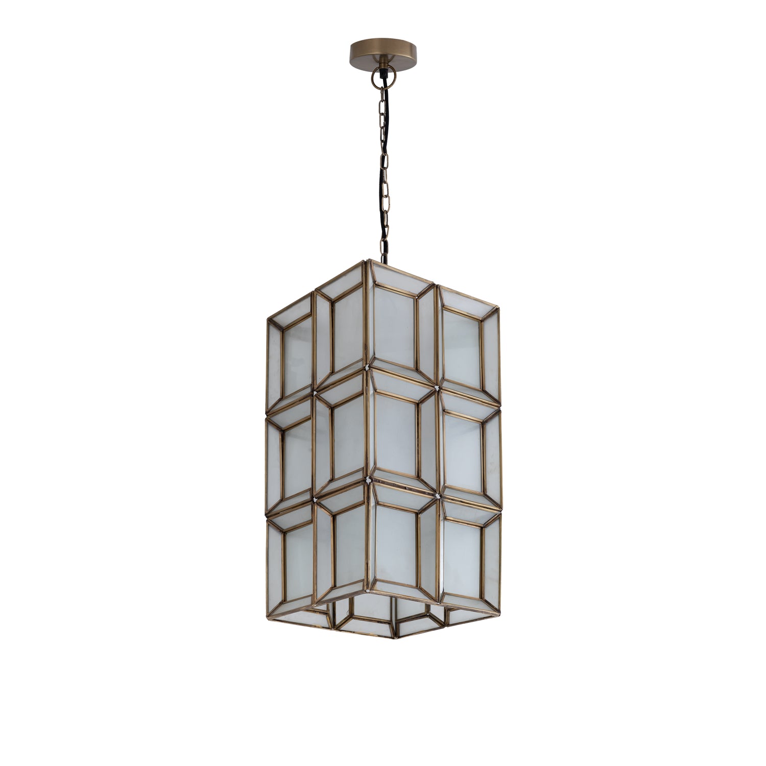 Layra White Milk Glass Hanging Lamp Antique