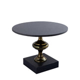 Alano Black Marble Coffee Table Alu Gold Table Leg