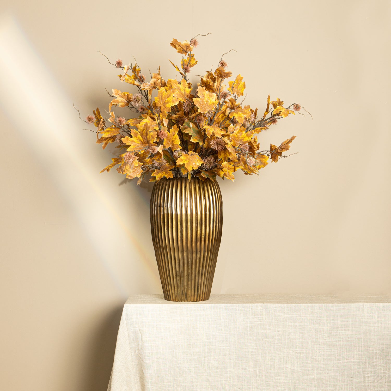 Twig Plant Yellow Green Maple Spray With Chestnut