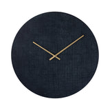 Emmett Black Iron Round Clock Square Texture L