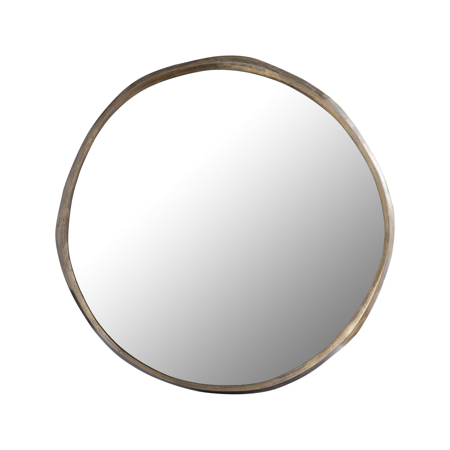 Limera Brass Alu Round Mirror Irregular Border L