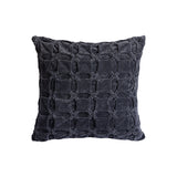 Nasim Dark Grey Cotton Cusion Pattern Square L