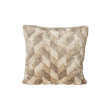 Kathleen Cream Artificial Fur Cushion Square L
