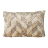 Kathleen Cream Artificial Fur Cushion Rectangle