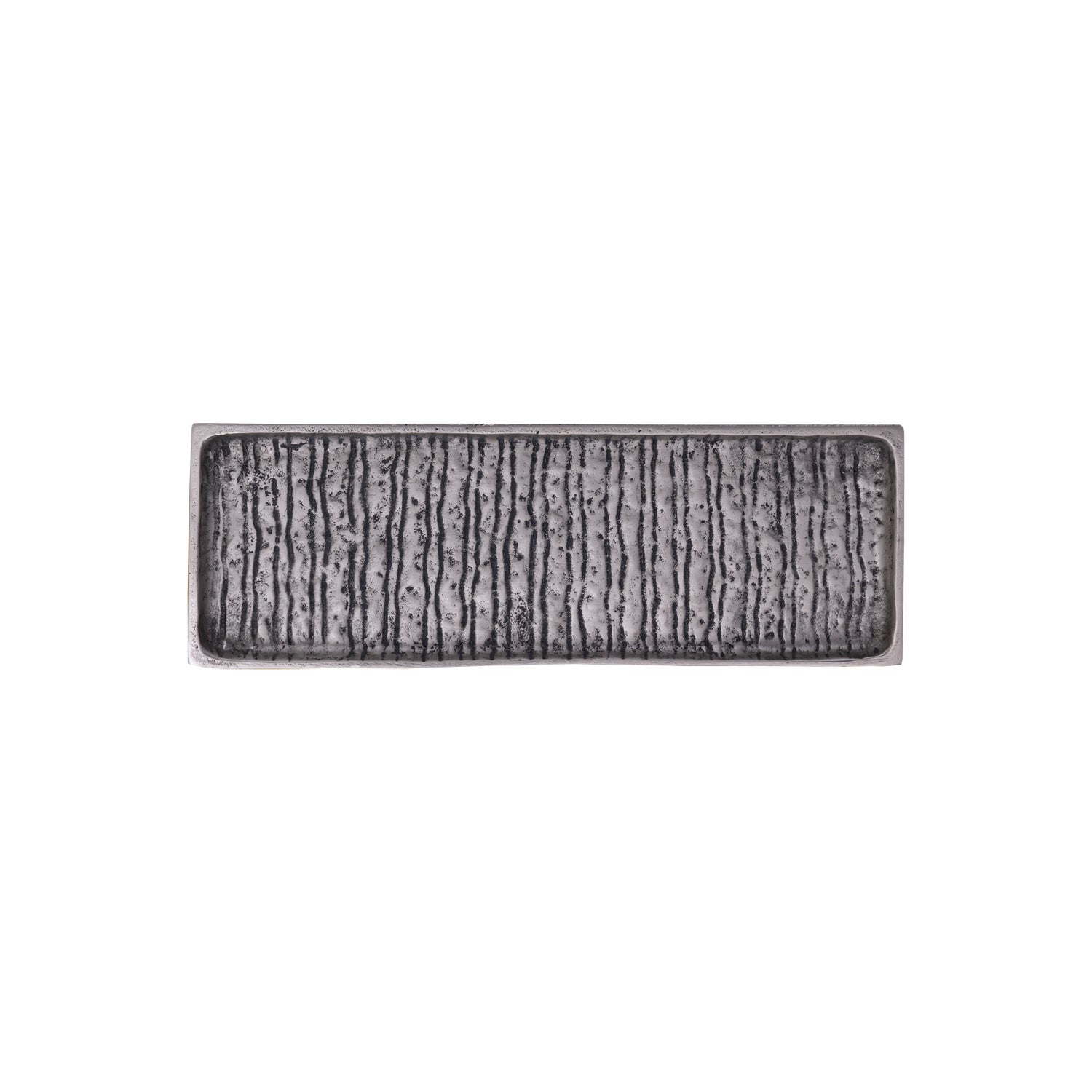 Grail Silver Alu Plate With Stripes Rectangle M