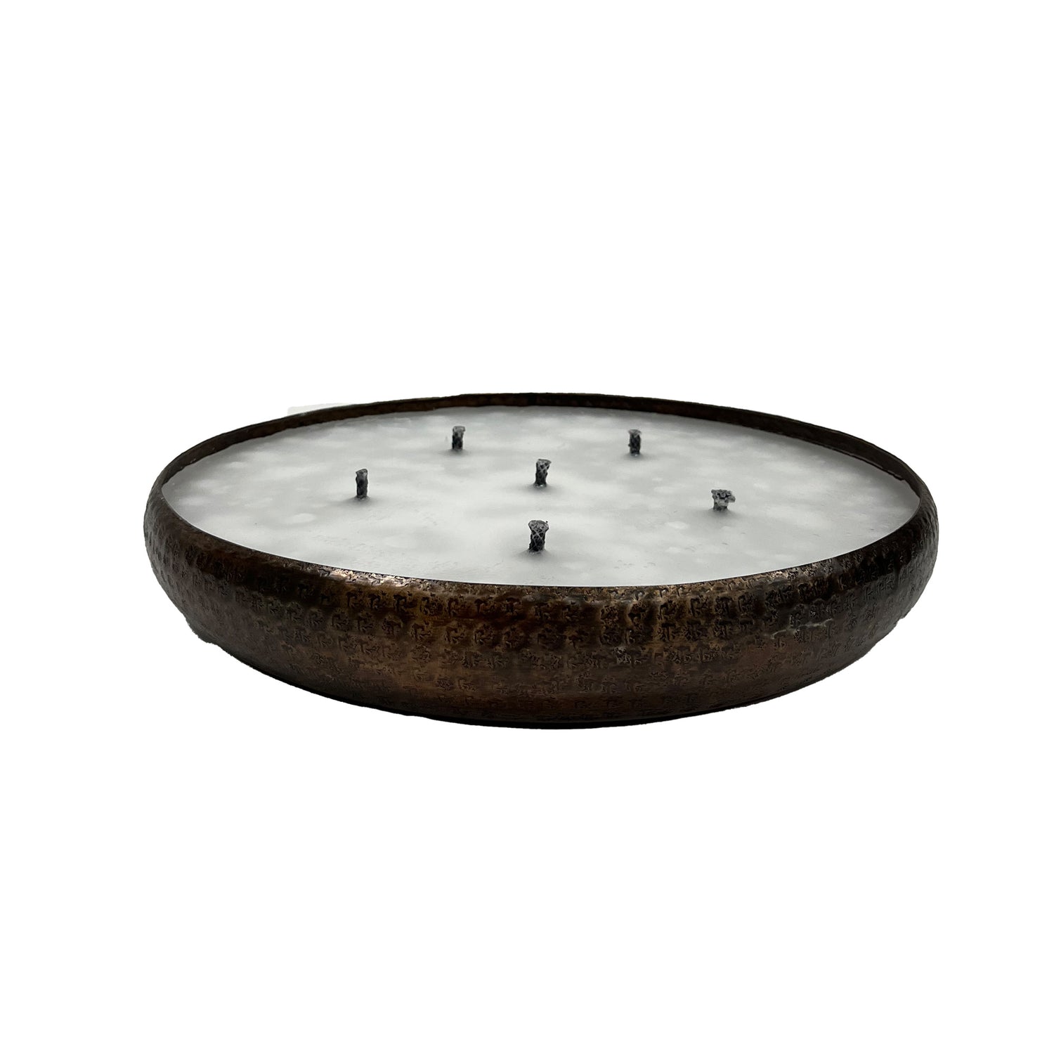 Bunty Copper Alu Hammered Candle Round M