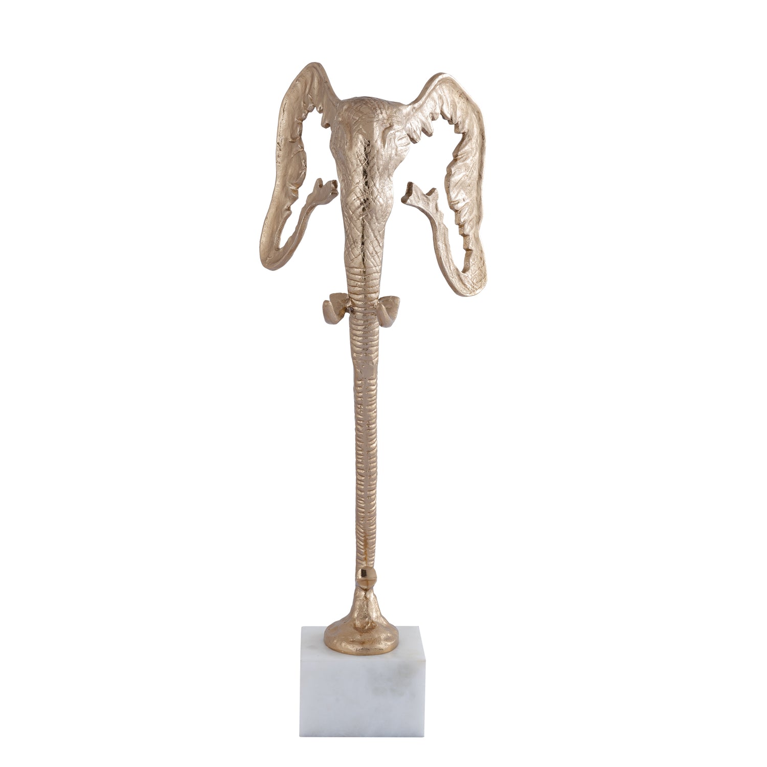Horton Champagne Alu Elephant Statue Marble Base L