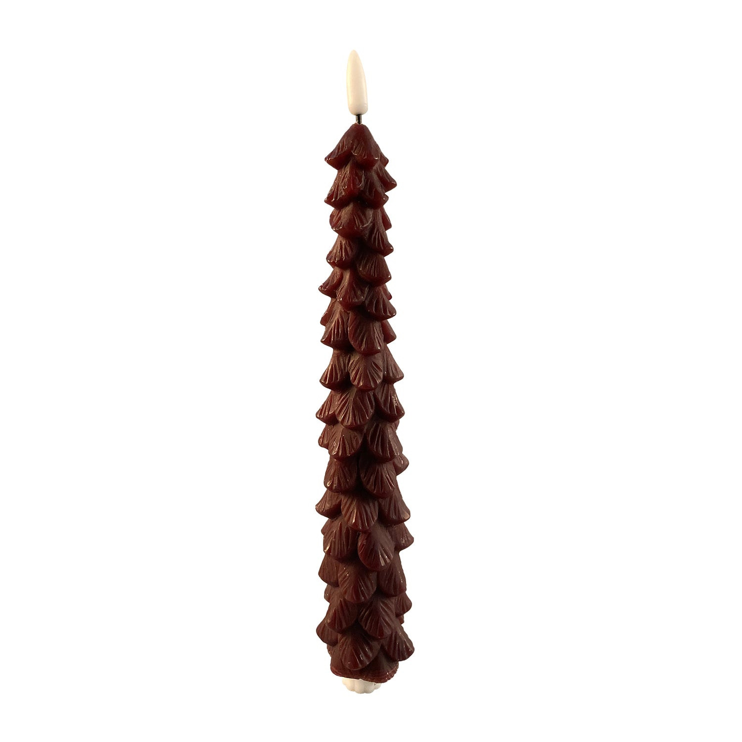 LED Diner Candle Red Tree Shaped Flickering 2PCS