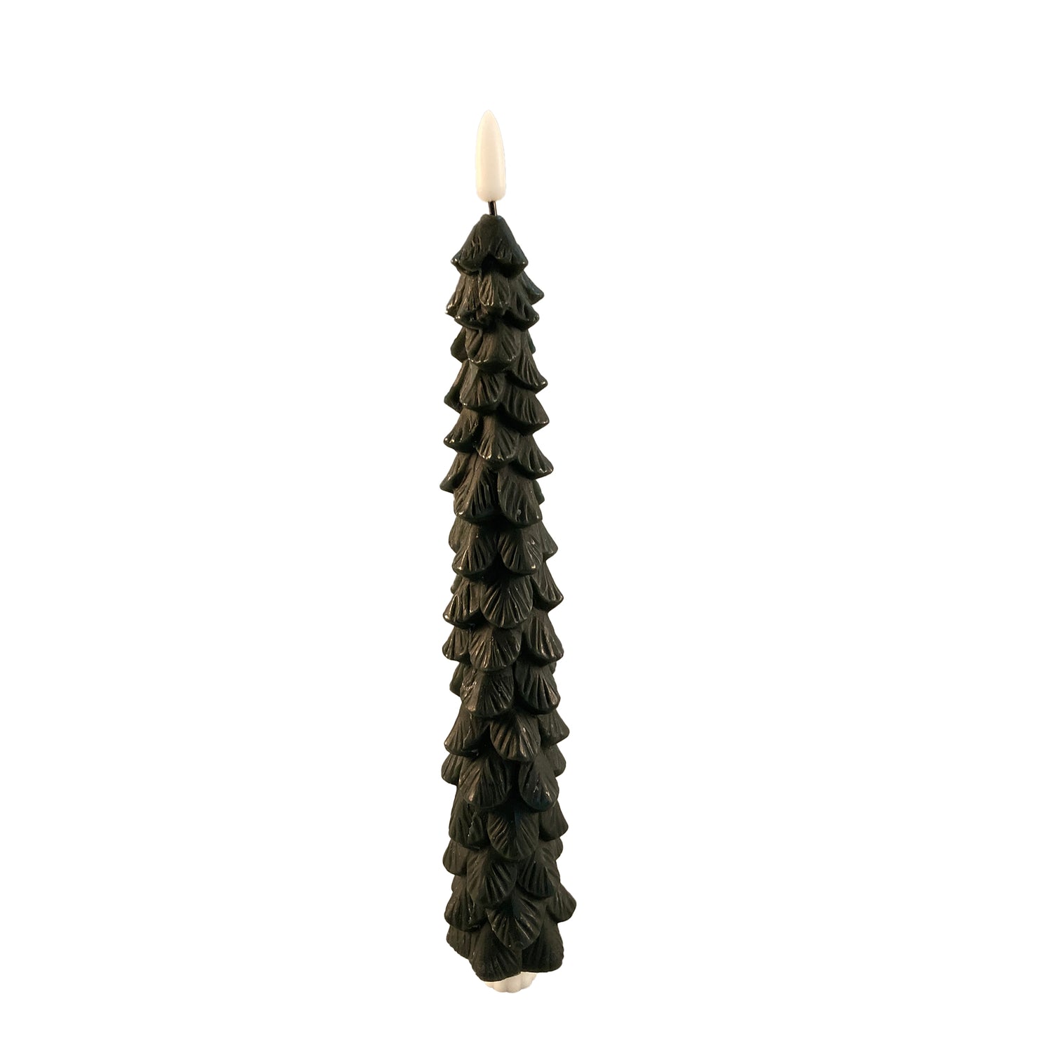 LED Diner Candle Green Tree Shaped Flickering 2PCS