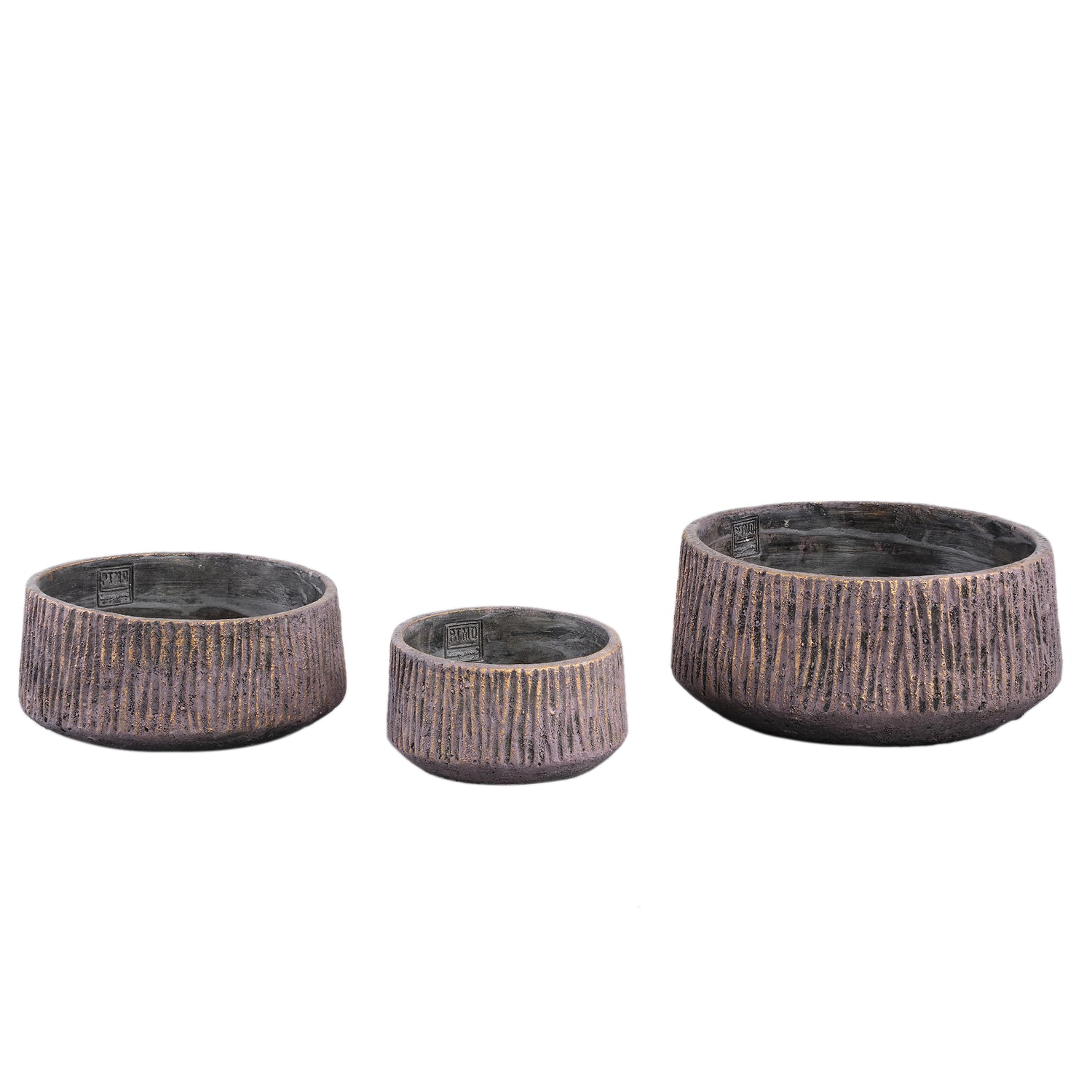 Holden Purple Cement Candle Round Gold Finish LowS