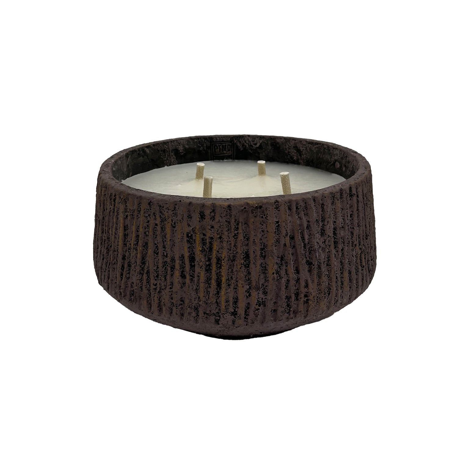 Holden Purple Cement Candle Round Gold Finish LowL