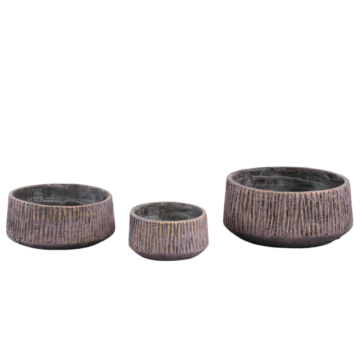 Holden Purple Cement Candle Round Gold Finish LowL