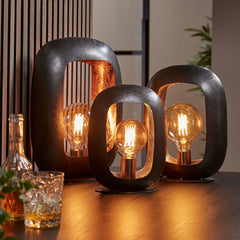 Tafellamp Arch L - 27x10x35 cm - Zwart Nikkel