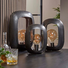 Tafellamp Arch L - 27x10x35 cm - Zwart Nikkel