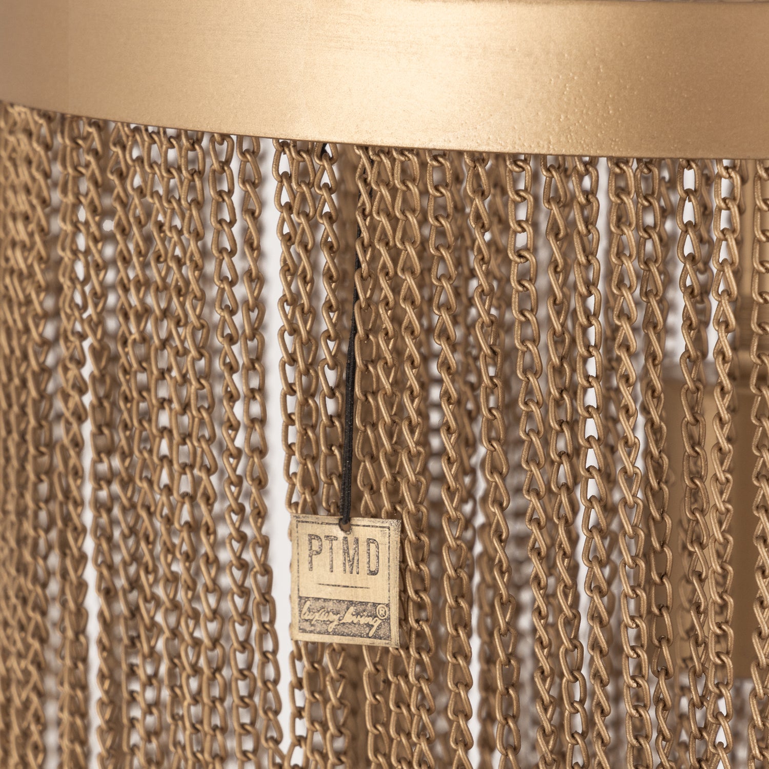 Brenton Gold Iron Chains Round Hanging Lamp L