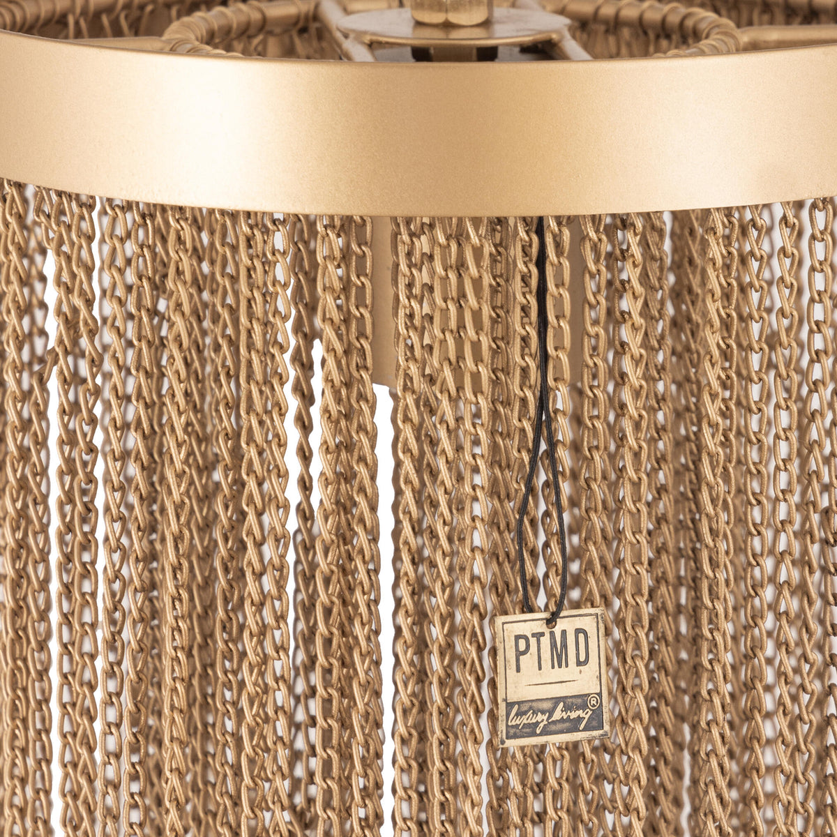 Brenton Gold Iron Chains Round Hanging Lamp S