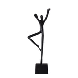 Eagen Black Casted Alu Statue Kung Fu Man