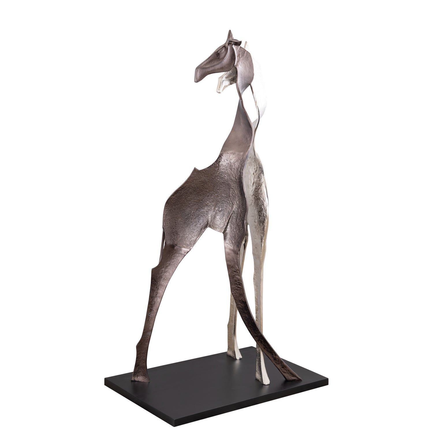 Skye Black Alu Statue Giraffe Shaped Large